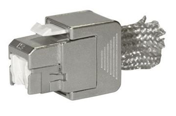תמונה של שקע מחשב קיסטון מתכתי RJ45 מסוכך CAT-6A/7(3M)CORNING
