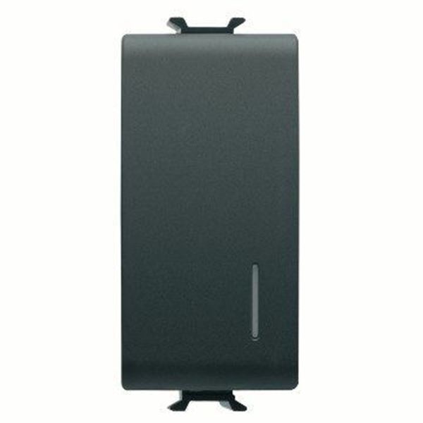 תמונה של קורוס-מפסק מחליף+ת.איתור 1 מודול שחור מט/סאטן