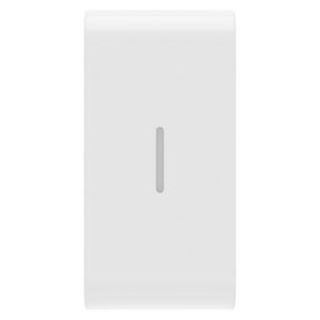 תמונה של כיסוי 1 מודול+תאורת איתור למפסק תאורה קורוס חכם-לבן מבריק