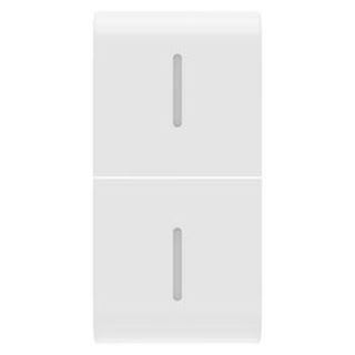 תמונה של כיסוי 1 מודול+תאורת איתור למפסק תריס קורוס חכם-לבן מבריק