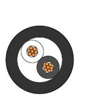 תמונה של כבל מכשור שחור 1X2X14 AWG לא מסוכך - תוף 500מ'