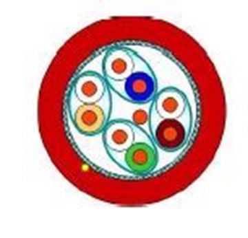 תמונה של כבל מחשב 4X2X23 S/FTP CAT7A אדום - תוף 500מ'