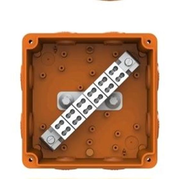 תמונה של קופסת חיבורים כתומה חסינת אש 1.5-6   136x136x67 IP65מ"מ