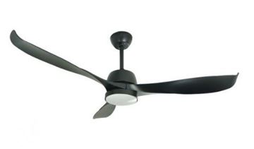 תמונה של מאורר תקרה  56" אטלנטה IP44 שלט+לד שחור NORTHER
