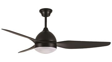 תמונה של ניוטון מאוורר תקרה באסט 50" שחור+לד 20W מתחלף IP44