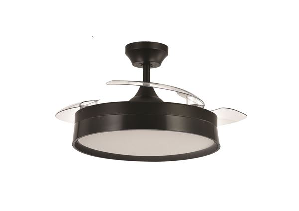 תמונה של ניוטון מאוורר תקרה מתקפל ג'ואי 42" שחור+לד 36W מתחלף