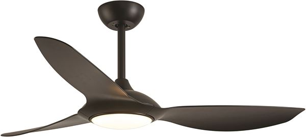 תמונה של ניוטון מאוורר תקרה טוי 52" שחור+לד 24W מתחלף+עמעום