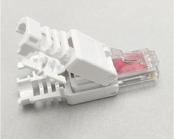 תמונה של תקע רשת מחשב ללא כלים RJ45 CAT-6 פלסטיק