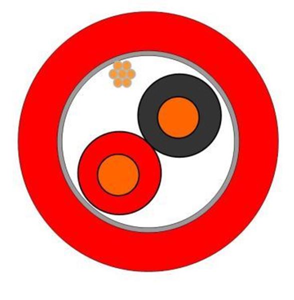 תמונה של כבל גילוי אש אדום 2X1X16 כ"מ - תוף 500מ'