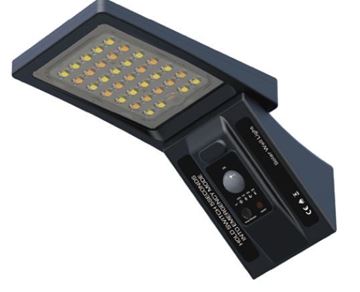 תמונה של פנס סולארי סאן 8W גוון אור משתנה שחור