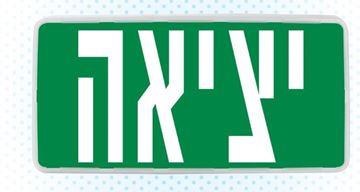 תמונה של שלט יציאה חירום IP65 לקיר בדיקה עצמית B225