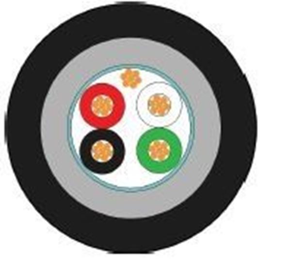 תמונה של כבל אלקטרוניקה NYY AWG 6x1x22 6005 שחור כ"מ - תוף 500מ'