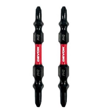 תמונה של זוג ביטים PH2/110 ראש צר דו צדדי שחור מחוזק DEVON
