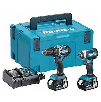 תמונה של סט 2-MAKITA מברגת, מזוודה קשיחה, 2 סוללות ומטען 5AH