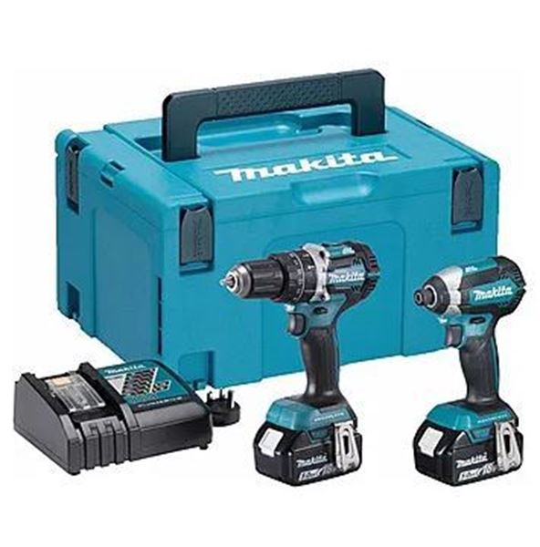 תמונה של סט 2-MAKITA מברגת, מזוודה קשיחה, 2 סוללות ומטען 5AH