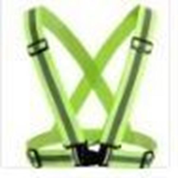 תמונה של וסט רצועות צהוב זוהר