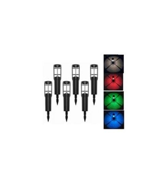 תמונה של להבה דוקרן לגינה סולארי RGB + 3000K שחור 2 לדים