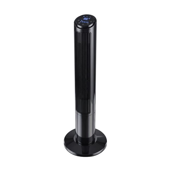 תמונה של מאוורר מגדל דיגיטלי שחור כולל שלט VEGA